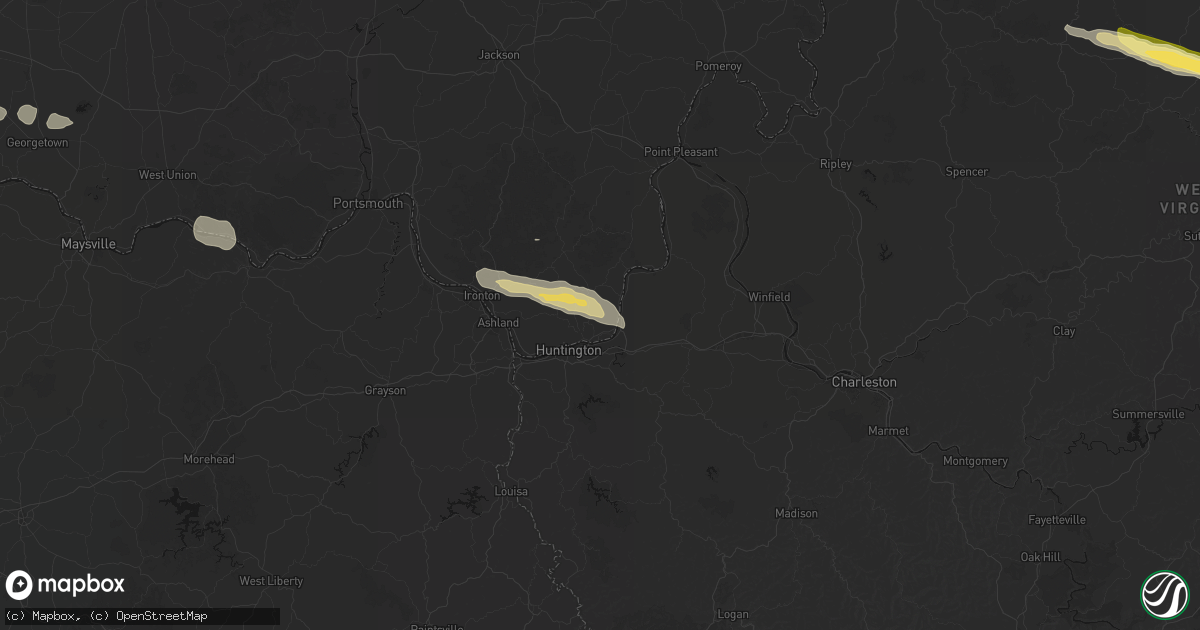 Hail map in Proctorville, OH on July 21, 2026