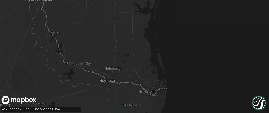 Hail map in Raymondville, TX on July 21, 2026
