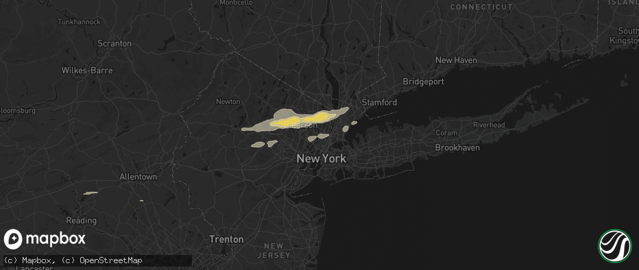 Hail map in Ridgefield Park, NJ on July 21, 2026