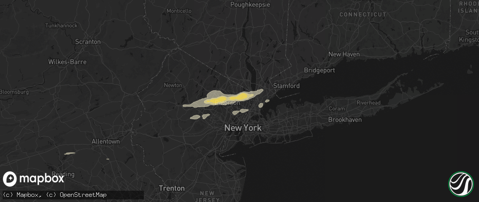 Hail map in River Edge, NJ on July 21, 2026