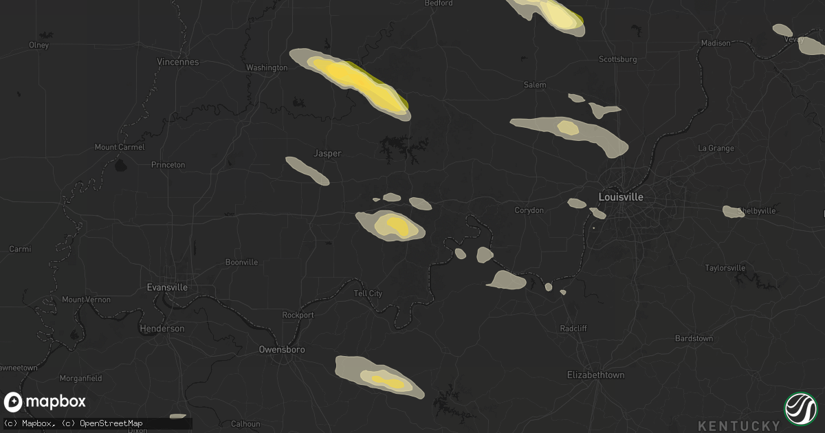 Hail map in Saint Croix, IN on July 21, 2026