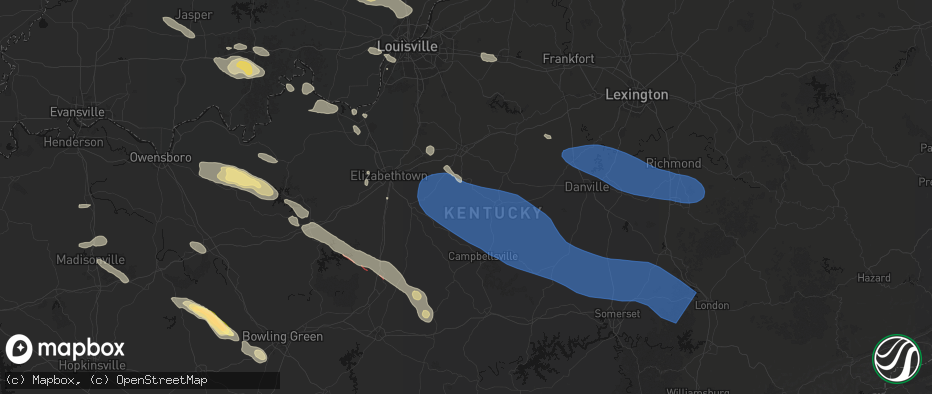 Hail map in Saint Francis, KY on July 21, 2026
