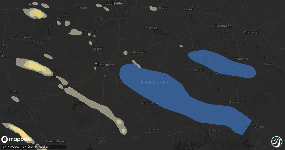 Hail map in Saint Francis, KY on July 21, 2026