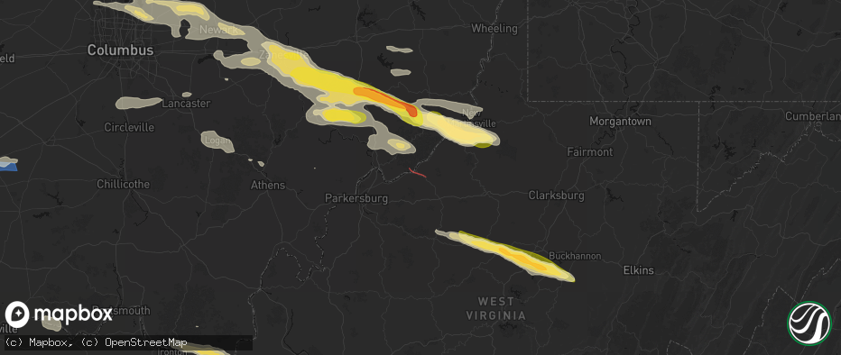 Hail map in Saint Marys, WV on July 21, 2026