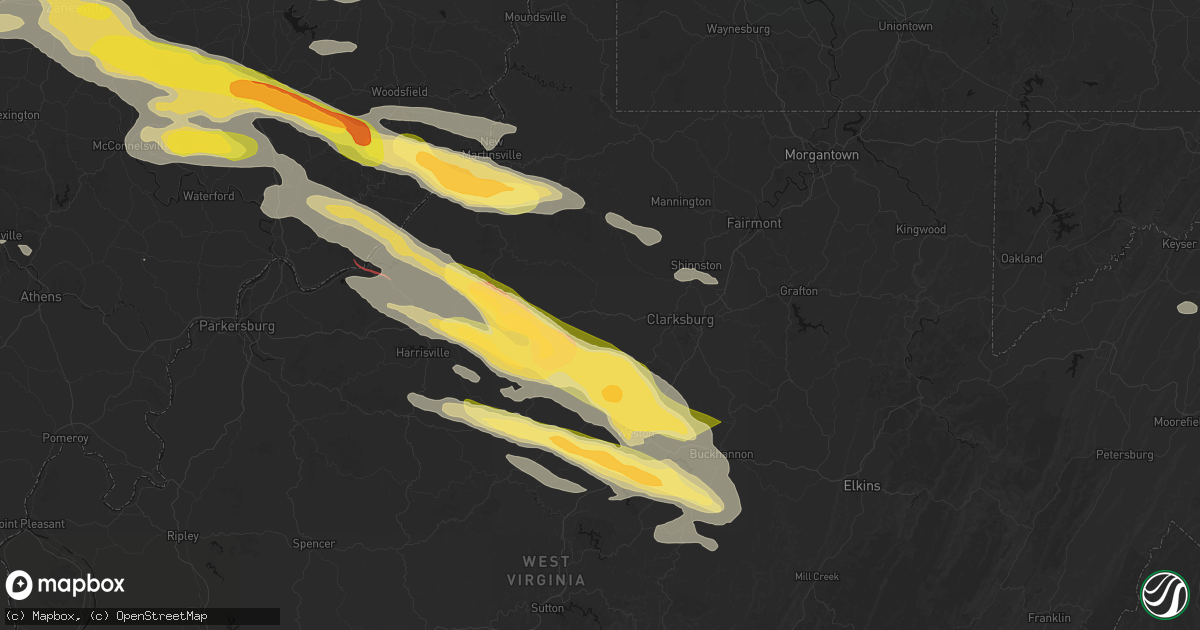 Hail map in Salem, WV on July 21, 2026