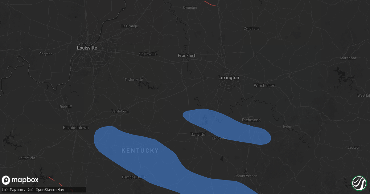Hail map in Salvisa, KY on July 21, 2026