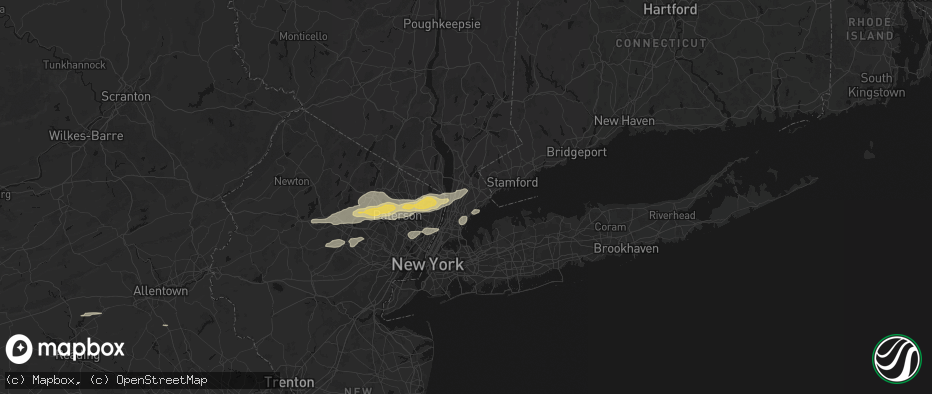 Hail map in Scarsdale, NY on July 21, 2026