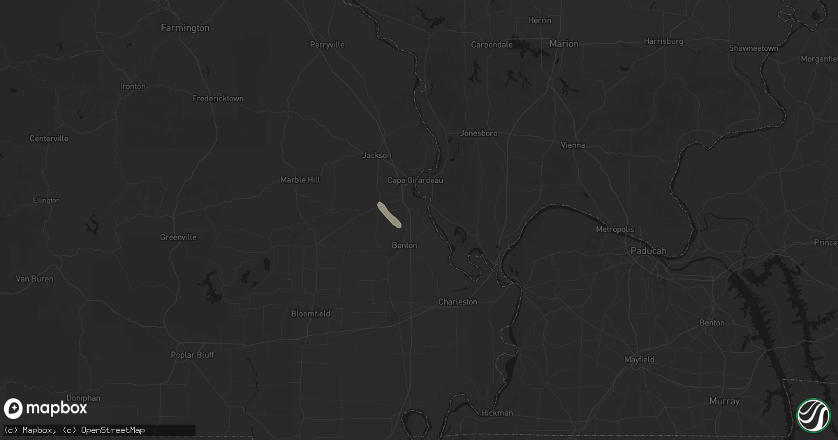 Hail map in Scott City, MO on July 21, 2026