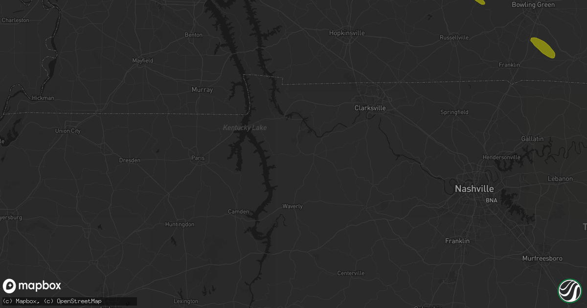 Hail map in Tennessee Ridge, TN on July 21, 2026