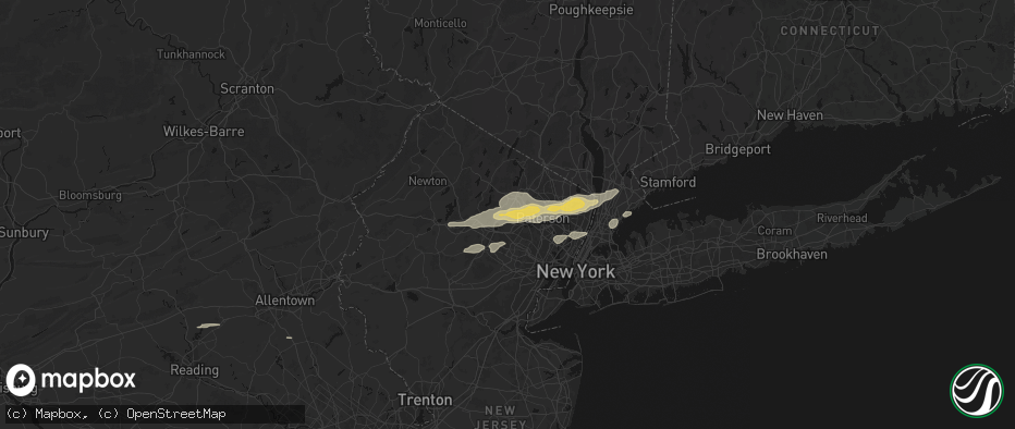 Hail map in Towaco, NJ on July 21, 2026