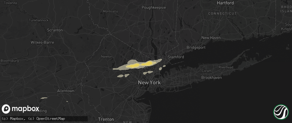 Hail map in Township Of Washington, NJ on July 21, 2026
