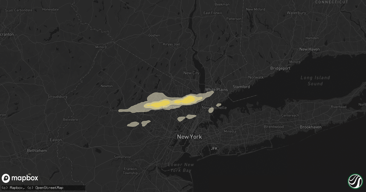 Hail map in Township Of Washington, NJ on July 21, 2026