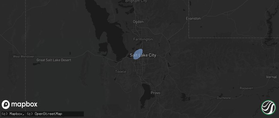 Hail map in West Valley City, UT on July 21, 2026