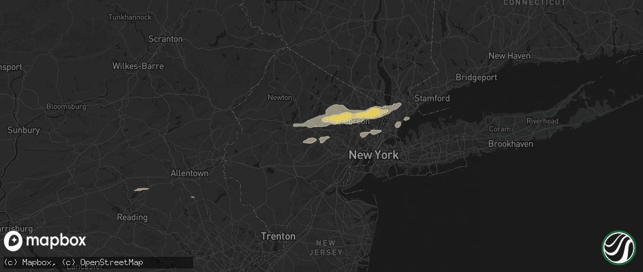 Hail map in Whippany, NJ on July 21, 2026