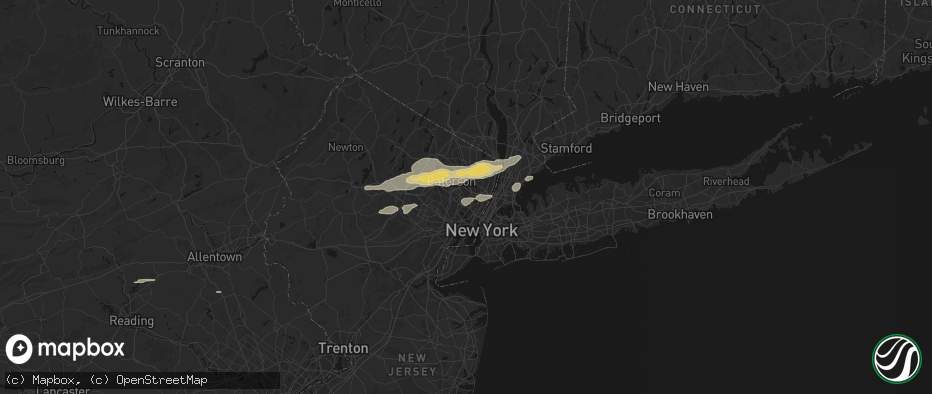 Hail map in Wood Ridge, NJ on July 21, 2026