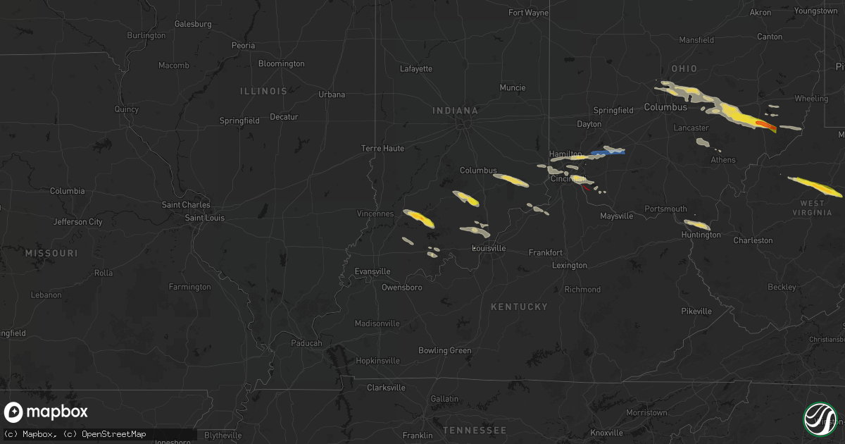 Hail map on July 21, 2026