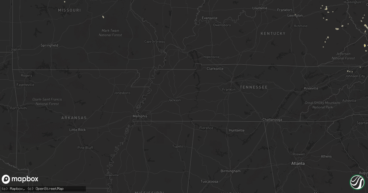 Hail map on July 22, 2011