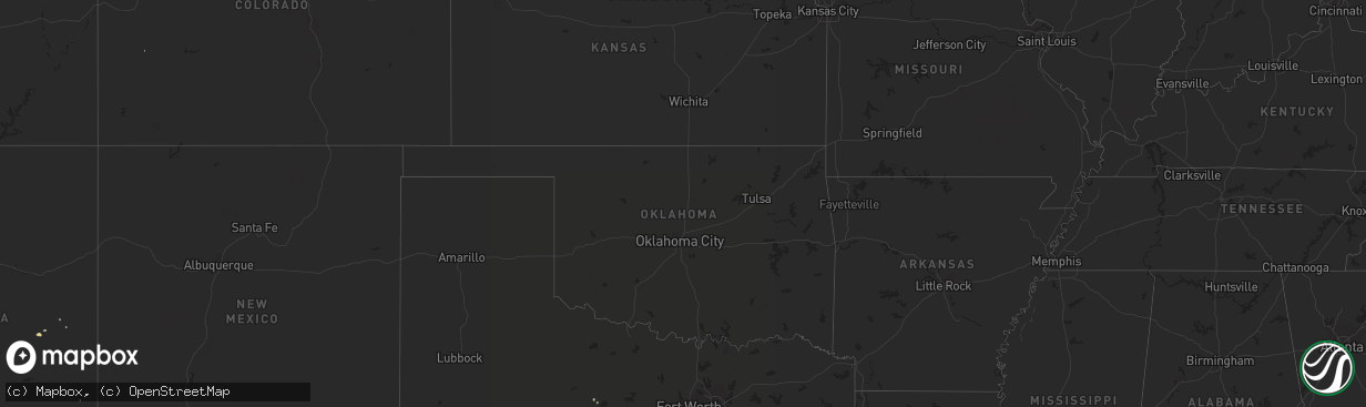 Hail map on July 22, 2012