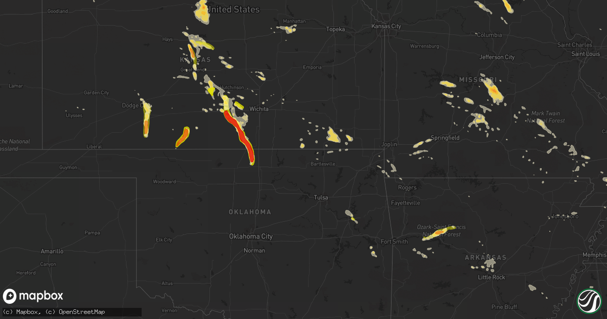 Hail map on July 22, 2013