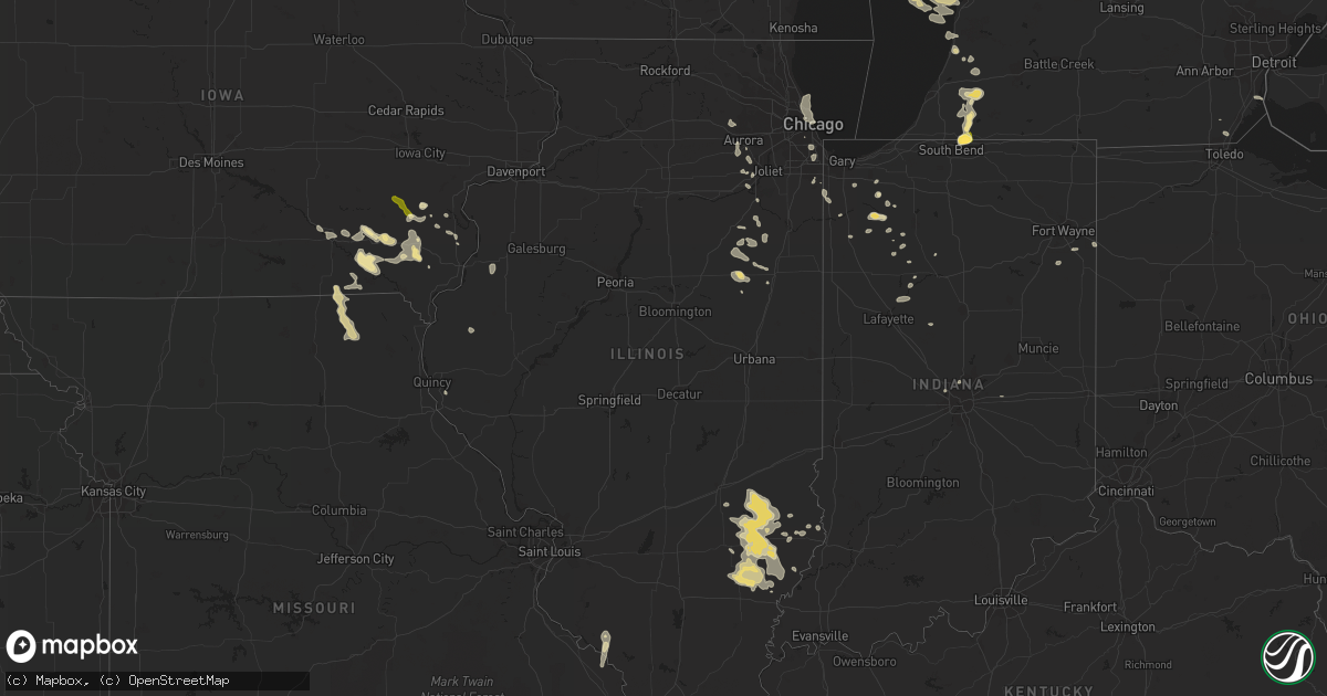 Hail map in Illinois on July 22, 2014