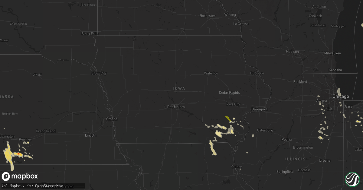Hail map in Iowa on July 22, 2014