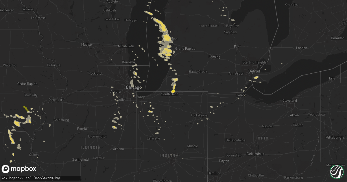 Hail map on July 22, 2014