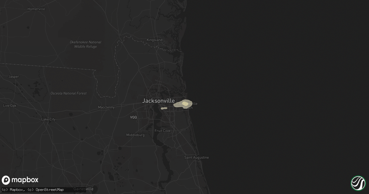Hail map in Atlantic Beach, FL on July 22, 2015