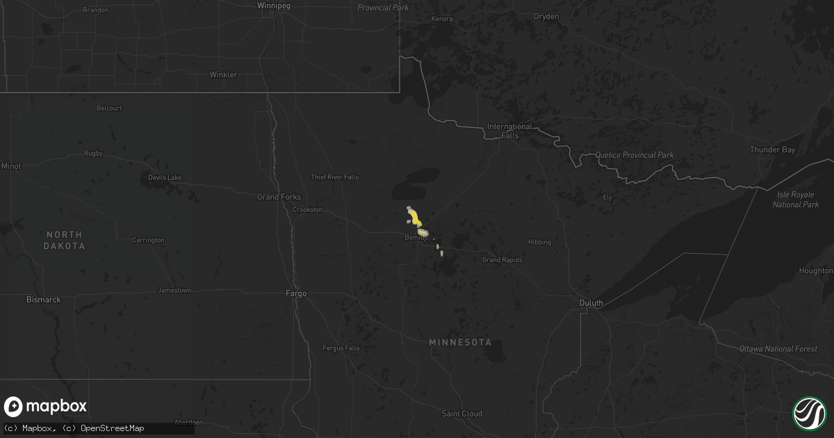 Hail map on July 22, 2015