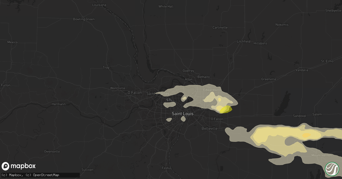 Hail map in Florissant, MO on July 22, 2017