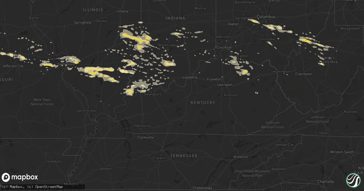 Hail map in Kentucky on July 22, 2017