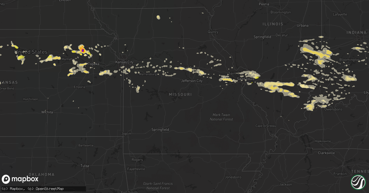 Hail map in Missouri on July 22, 2017