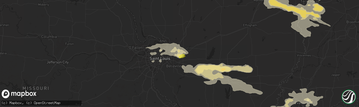 Hail map in Troy, IL on July 22, 2017