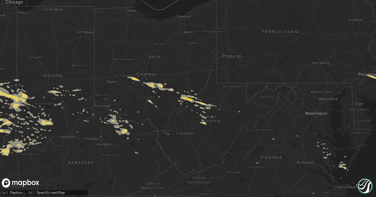 Hail map on July 22, 2017