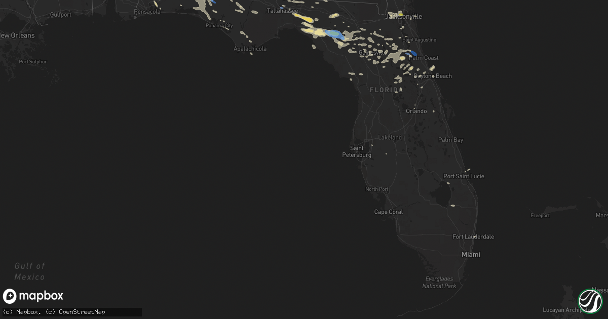 Hail map in Florida on July 22, 2018