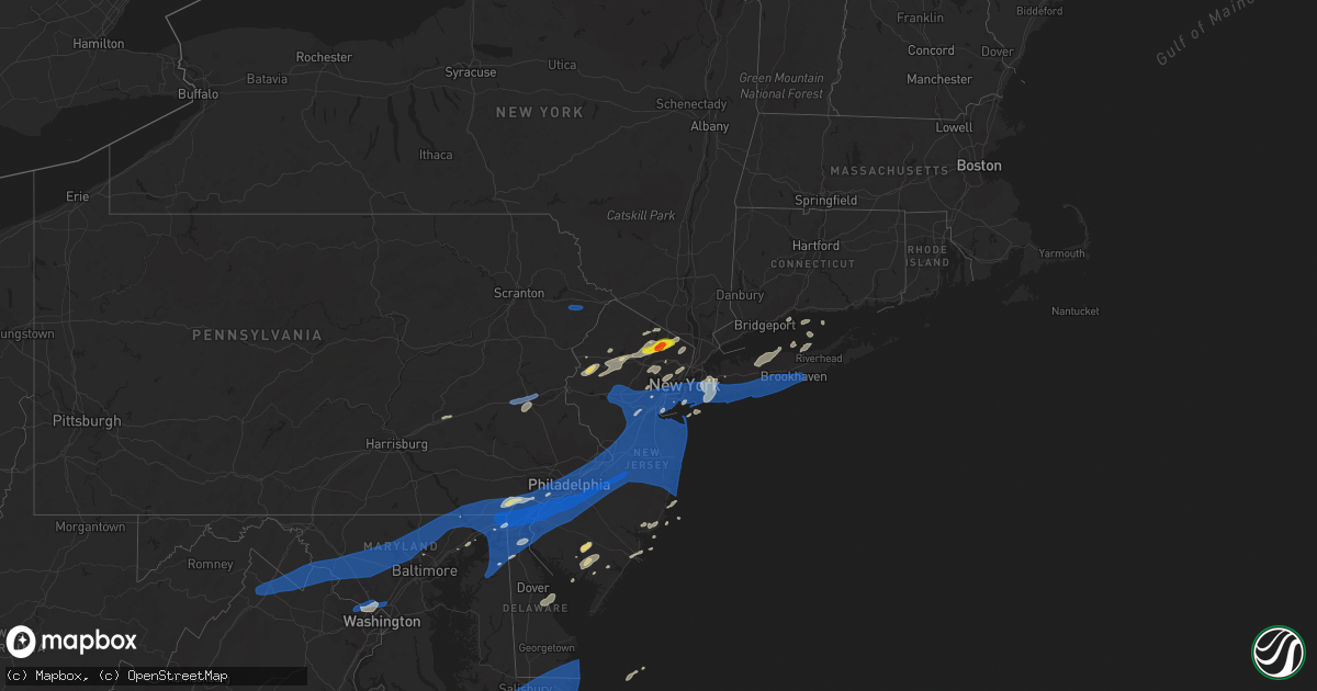 Hail map on July 22, 2019