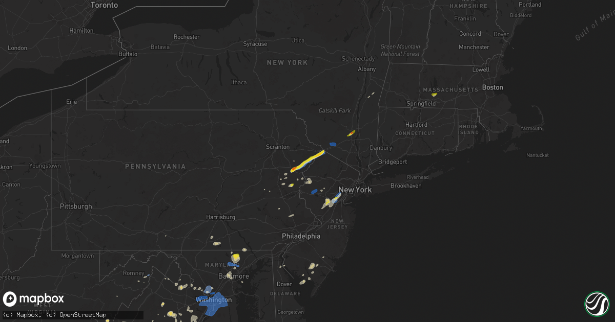 Hail map on July 22, 2020