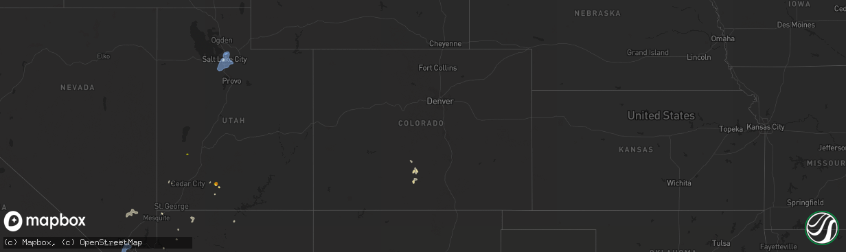 Hail map in Colorado on July 22, 2021