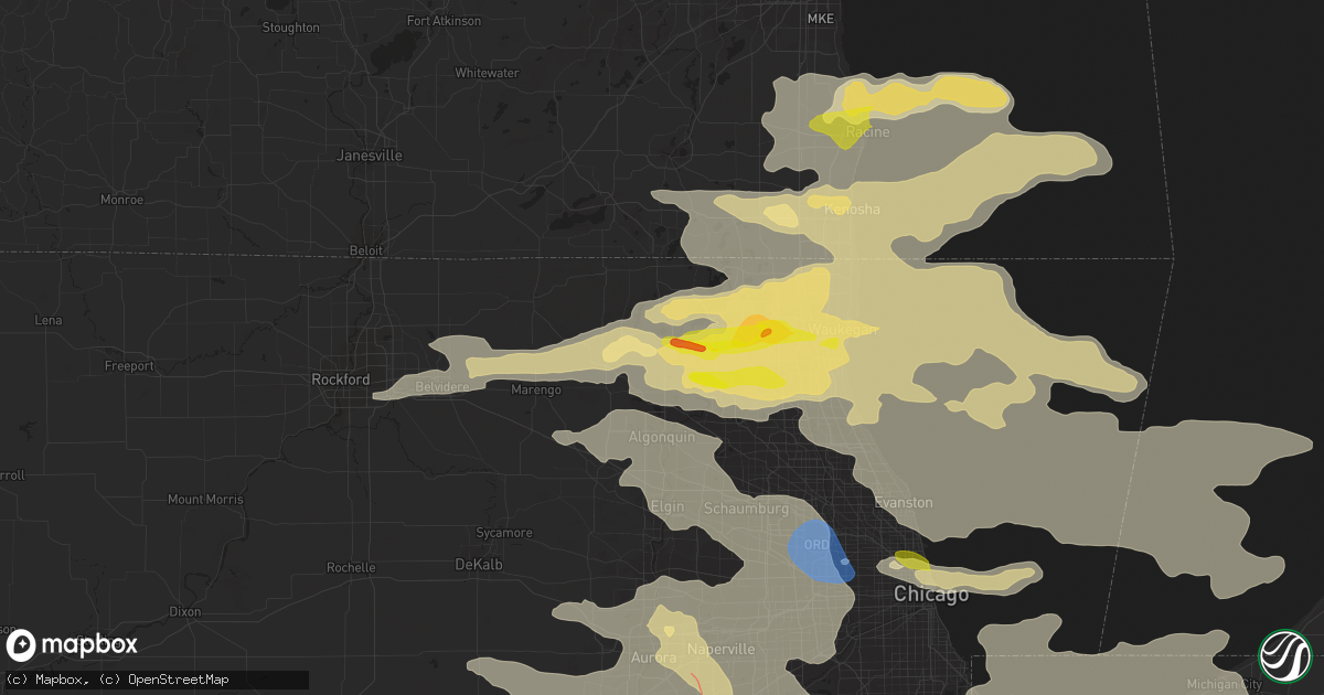 Hail map in Mchenry, IL on July 22, 2022