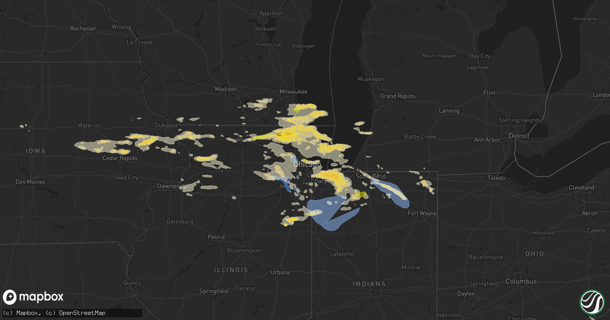 Hail map on July 22, 2022