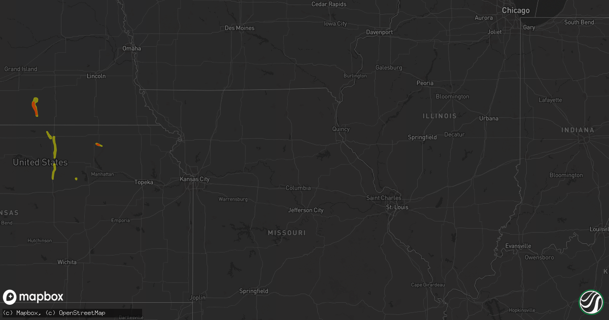 Hail map in Colorado on July 22, 2023