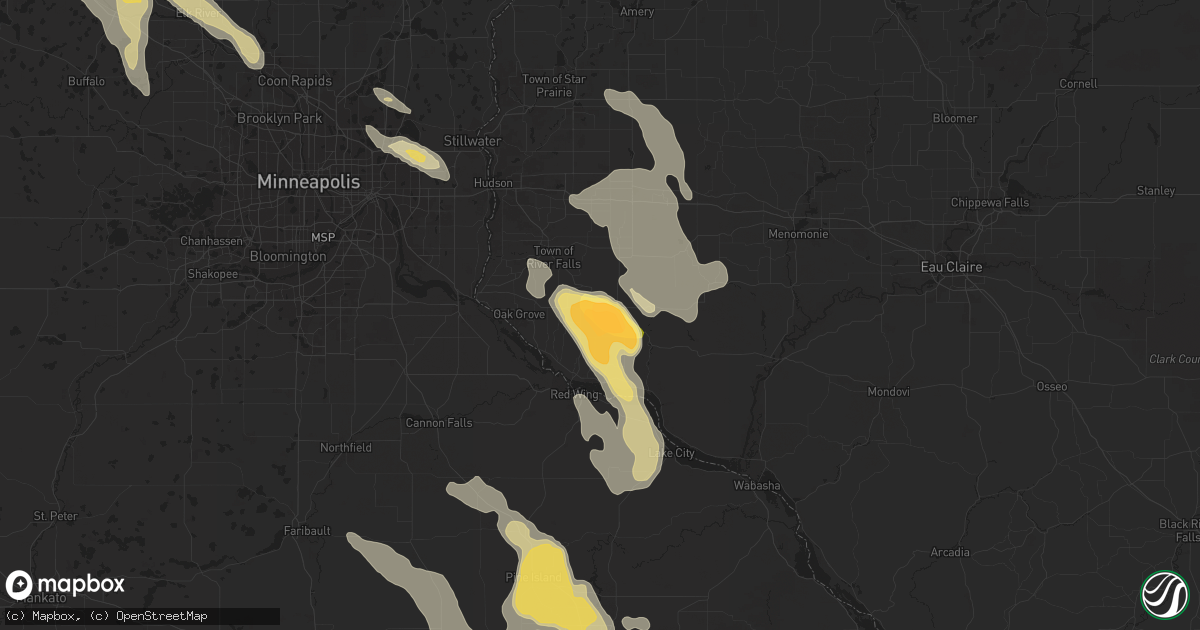 Hail map in Ellsworth, WI on July 22, 2023