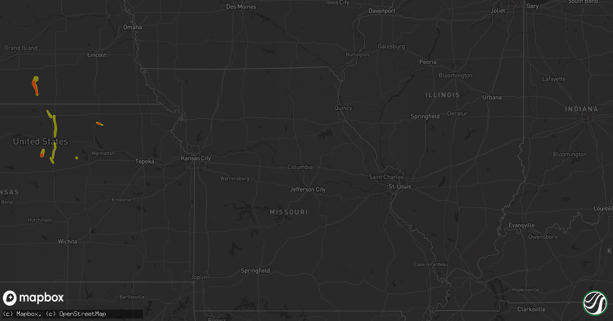 Hail map in Michigan on July 22, 2023