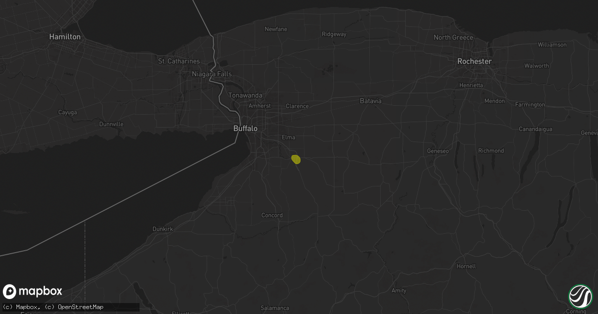 Hail map in East Aurora, NY on July 22, 2024
