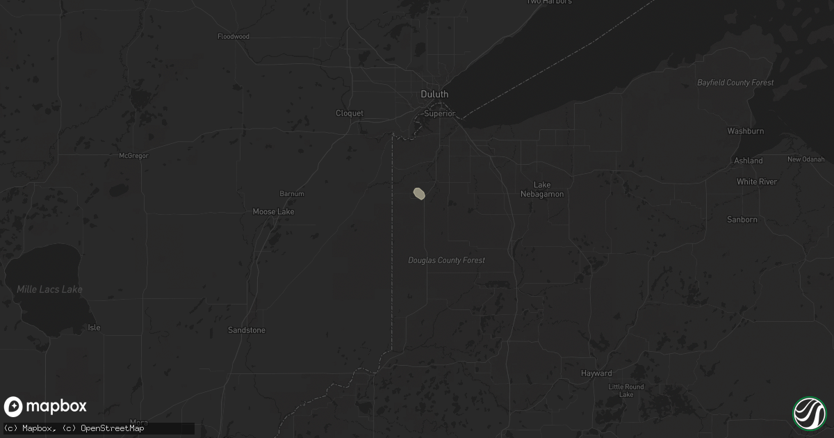 Hail map in Foxboro, WI on July 22, 2024