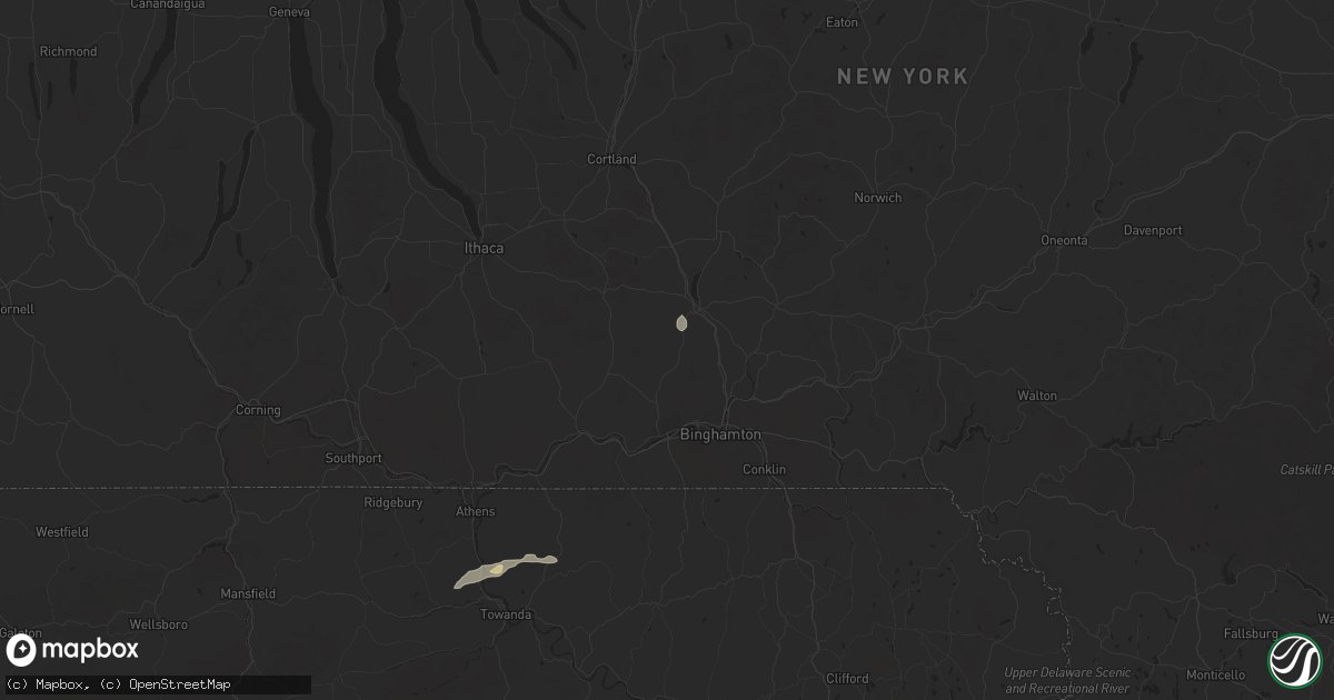 Hail map in Maine, NY on July 22, 2024