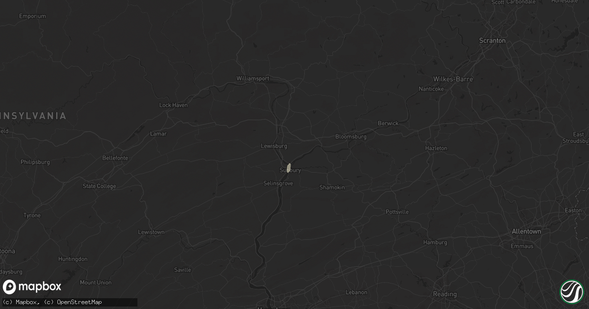 Hail map in Northumberland, PA on July 22, 2024