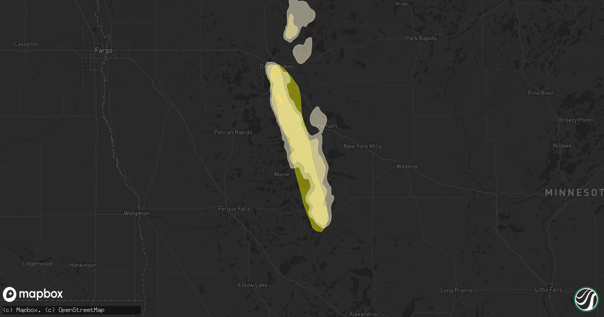 Hail map in Richville, MN on July 22, 2024