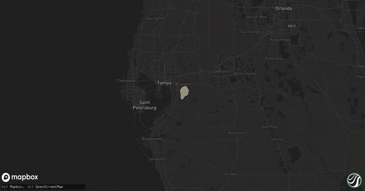 Hail map in Riverview, FL on July 22, 2024