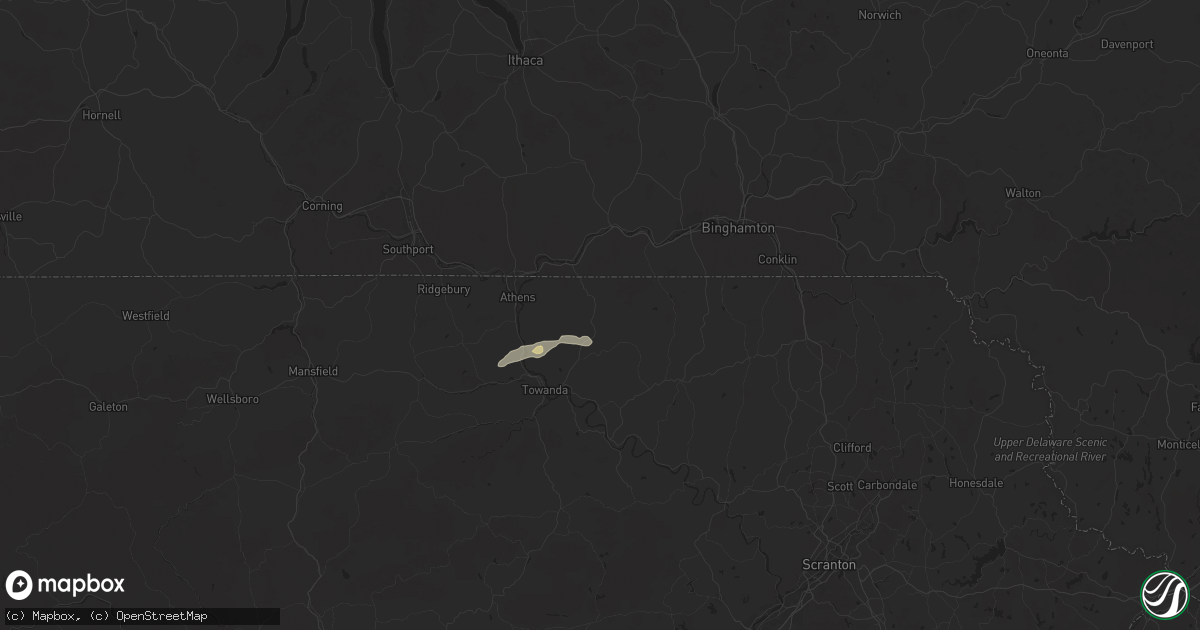Hail map in Rome, PA on July 22, 2024