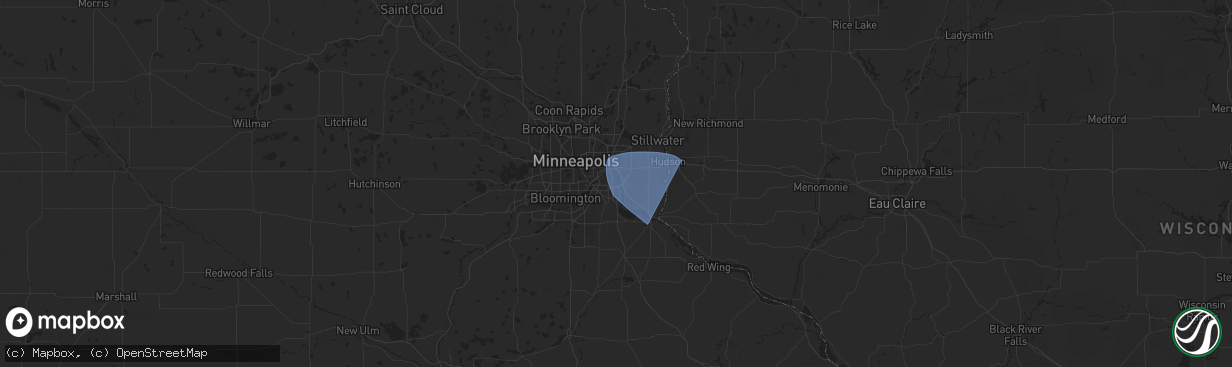 Hail map in South Saint Paul, MN on July 22, 2024